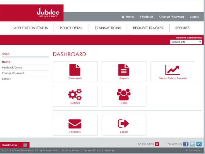 jubilee illness plan Dashboard