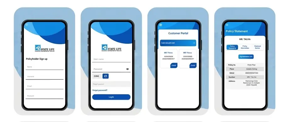 App screens